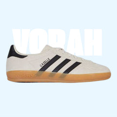 Adidas Gazelle Indoor Shoes premium suede sneakers in Pakistan – black colorway side profile