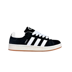 Adidas Campus Black Gum suede sneakers side view – buy online in Pakistan at Vorah