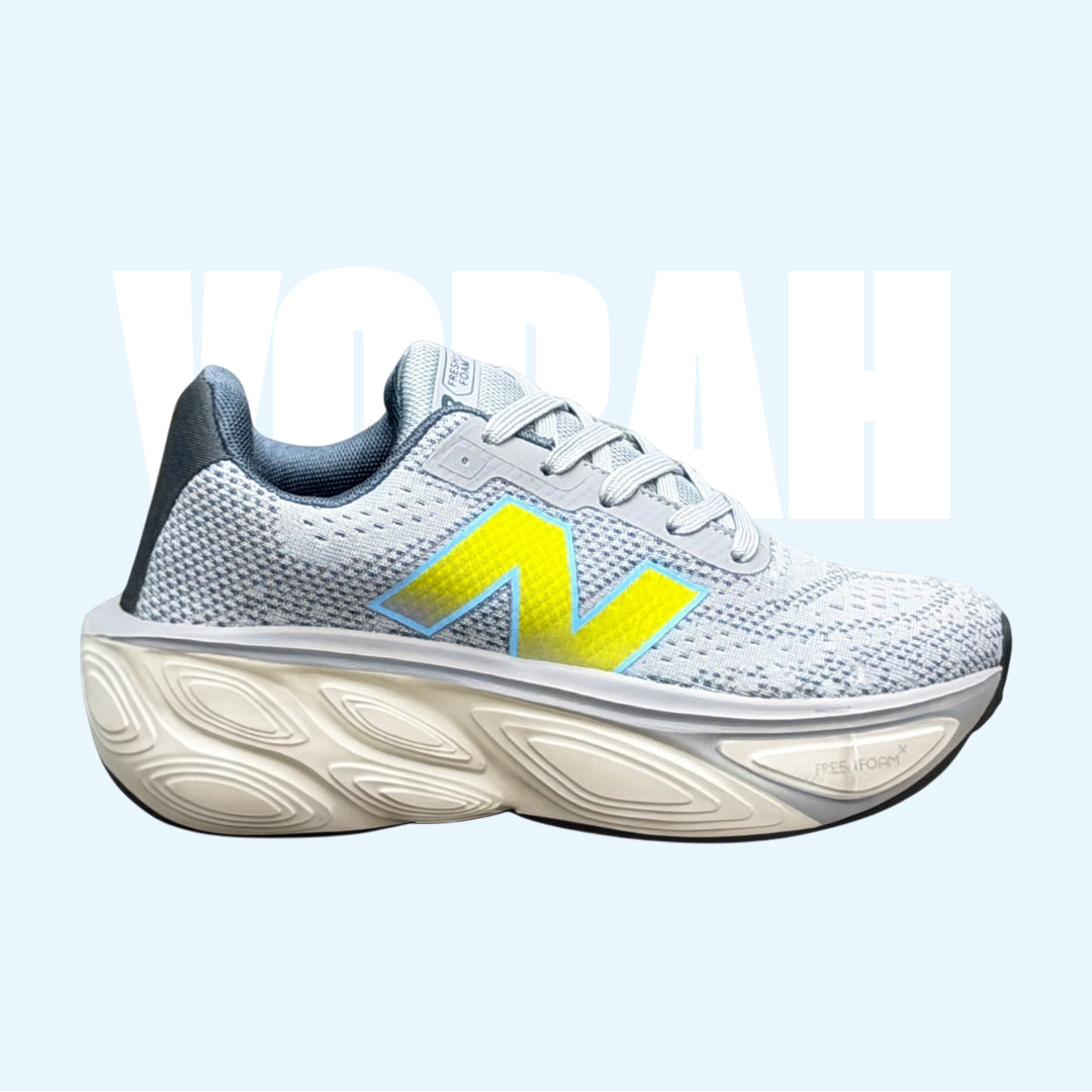 New Balance Fresh Foam X More V5 Blue Agate running shoe side profile – buy in Pakistan