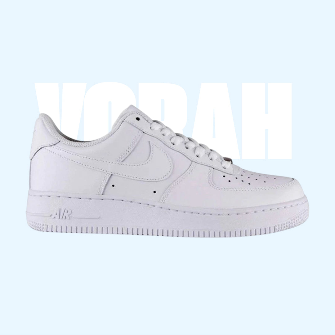 Nike Air Force 1 Triple White sneakers side profile view – buy online in Pakistan at Vorah.pk
